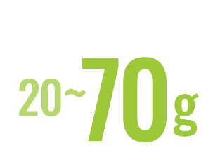 男性 20〜70g不足